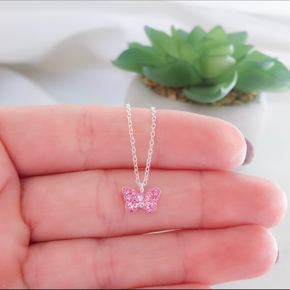 Butterfly necklace 925 SS and Cubic Zirconia